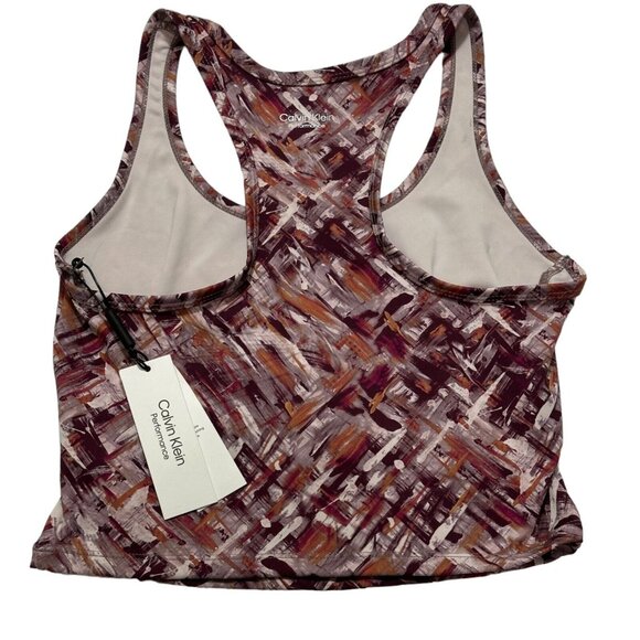 Calvin Klein Womens Size S Performance Print‎ Racerback Crop Tank Top NWT - Picture 5 of 8